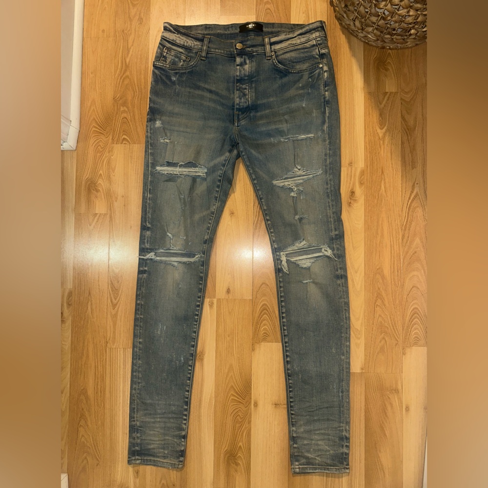 AMIRI Men's Faded Distressed Jeans